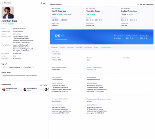 Know Every Client Better - Insurity360 Client Management